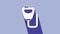 White Walkie talkie icon isolated on purple background. Portable radio transmitter icon. Radio transceiver sign. 4K