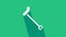 White Walking stick cane icon isolated on green background. 4K Video motion graphic animation