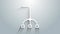 White Walking stick cane icon isolated on grey background. 4K Video motion graphic animation
