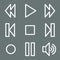 White walkman web icons