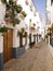 White washed Cottages with window boxes