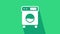 White Washer icon isolated on green background. Washing machine icon. Clothes washer - laundry machine. Home appliance