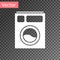 White Washer icon isolated on transparent background. Washing machine icon. Clothes washer - laundry machine. Home