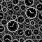 White watch dial and black background seamless pattern eps10