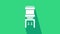 White Water cooler for office and home icon isolated on green background. Water dispenser. Bottle office, plastic and