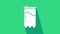 White Water filter cartridge icon isolated on green background. 4K Video motion graphic animation