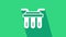 White Water filter icon isolated on green background. System for filtration of water. Reverse osmosis system. 4K Video