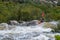 White water kayaking in Du Toits Kloof, South Africa