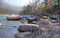 White Water Rafting Boats in the Himalayas