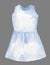 White watercolor dress template for design isolated on grey