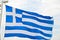 white waving greece flag