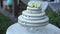 White wedding cake beautiful, decoration, dessert, flower, table