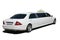 White wedding limousine isolated