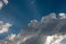 White whispy clouds and blue sky cloudscape