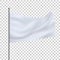 White White flag template. Clean horizontal waving flag