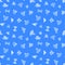 White WiFi icons on blue, seamless pattern