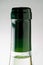 White wine bottle closeup (neck)