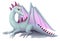 White winged dragon isolated