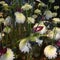 White winter flower dream with Chrysanthemum, Star of Bethlehem Flower, Anturia, Fern, Thistle, beautiful Flower Arrangement