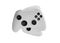 White wireless gamepad controller joystick isolated on a white.