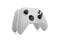 White wireless gamepad controller joystick isolated on a white.