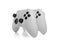 White wireless gamepad controller joystick isolated on a white.