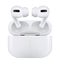 White wireless headphones Apple AirPods Pro, on white background. Realistic vector illustration