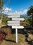 White wood signpost arrows blank