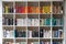 White wooden bookcase filled with books in a UK home