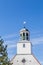 White wooden church tower