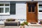 white wooden farmhouse facade and details in allgau south german