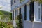 white wooden farmhouse facade and details in allgau south german