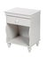 White wooden nightstand isolated, with path