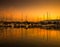 White yachts in the bay of Athens