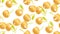 White yellow cherry seamless pattern.