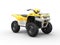 White and yellow classic quad bike