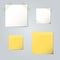 White and yellow folded paper set