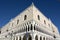 The white and yellow Palazzo Ducale, in front of the Dogi`s house in Piazza San Marco in Venice