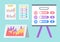 Whiteboard with Information, Visualized Data Set