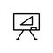 Whiteboard, learning and mathematics icon. Perfect for application, web, logo, game and presentation template. icon design line