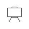 Whiteboard line icon, outline vector sign, linear style pictogram isolated on white.