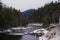 Whiteface mountain and Ausable River in the Adirondack Mountains High Peaks Region