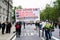 WHITEHALL, LONDON/ENGLAND- 29 August 2020: Protesters at the Unite for Freedom Rally