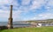 Whitehaven Cumbria coast town and Candlestick Chimney tower landmark