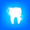 Whitening of human tooth. Deep cleaning