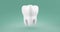 Whitening tooth and dental health on treatment background with cleaning teeth. 3D rendering.