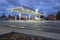 Whitesboro, New York - Nov 01, 2019: Night View of Speedway Gas Station Pumps, Speedway Operates Across Many US States