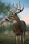 Whitetail buck during sunset