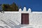 Whitewashed church walls in Femes Lanzarote