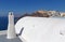 Whitewashed Cycladic house in Fira town